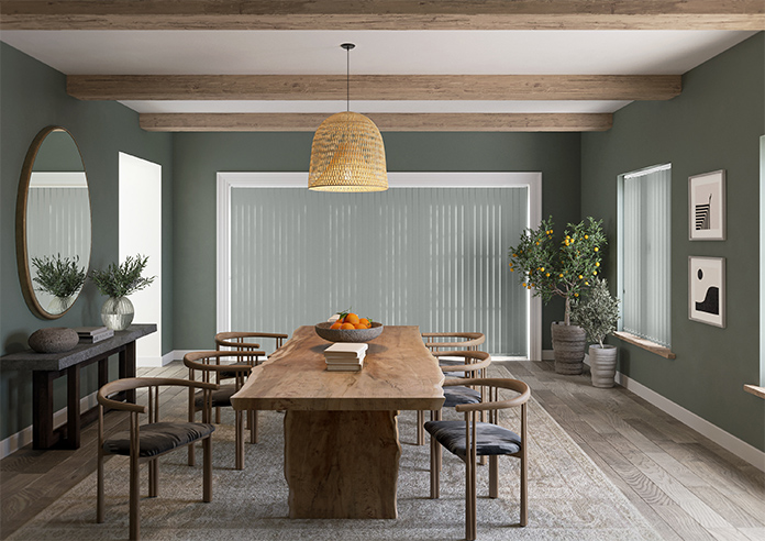 Trinity (FR Blackout), Heron Grey - Vertical Blind - Image 9